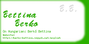 bettina berko business card